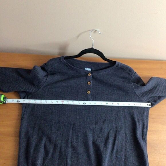 Men’s‎ Duluth Trading Navy Blue Ribbed Long Sleeve Shirt Size XL - Picture 3 of 5